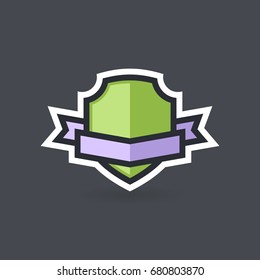 Shield logo template, security and protection symbol