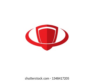 shield logo template vector icon design