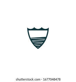 Shield logo template vector icon illustration