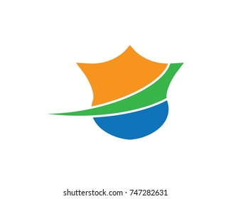 Shield logo template vector icon illustration design