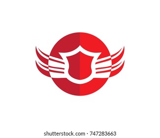 Shield logo template vector icon illustration design