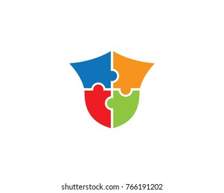 Shield logo template vector icon illustration design