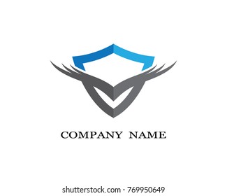 Shield logo template vector icon illustration design