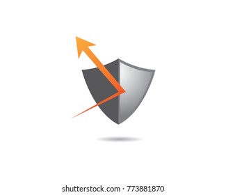 Shield logo template vector icon illustration design