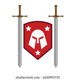 The Shield logo and the two swords are very suitable for clothing brands in the gaming field and technology companies