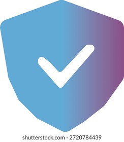 Shield logo vector gardient blue and purple