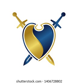 shield logo vector. Shield icon. Abstract symbol of security company.