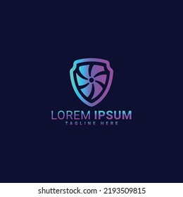 Shield logo vector illustration design