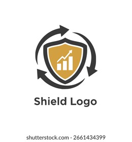 Projeto de ilustração do vetor de logotipo Shield