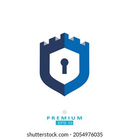 shield logo vector. illustration - editable