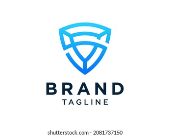 Shield Logo Vector Letter S Protection Security Logo Design Template Element