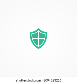 shield logo vector simple and elegant design