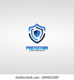 shield logo vector simple and elegant design