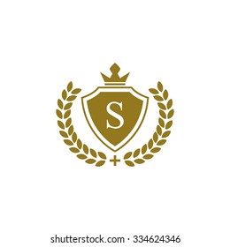 Top 5 Label Golden Laurel Wreath Stock Vector (Royalty Free) 1571454496