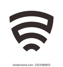 SHIELD LOGO VEKTOR MONOGRAM UND FONDBLEND