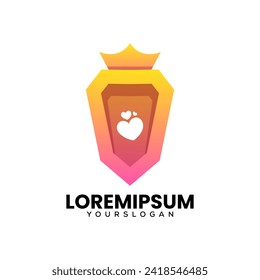 diseño del icono de gradiente de amor de pantalla 