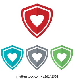 shield with love icon