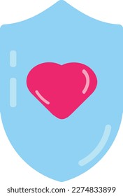 shield of love vector flat illustration