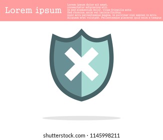 Shield with mark icon
