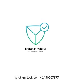 Shield Mark Protection Logo Design
