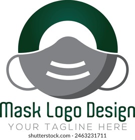 Shield with mask vector logo template. This  vector logo suitable for preventive from virus
