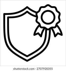 Elemento de icono de medalla de escudo para diseño
