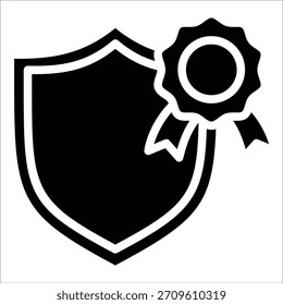 Shield Medal Icon Element For Design