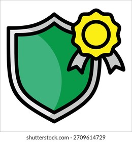 Shield Medal Icon Element For Design