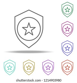 shield medal icon. Elements of awards in multi color style icons. Simple icon for websites, web design, mobile app, info graphics