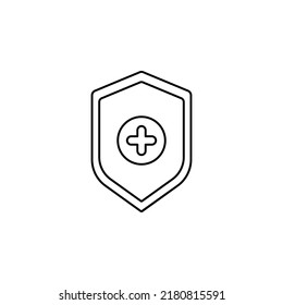 Shield Medical icon suitable for application, web, or other