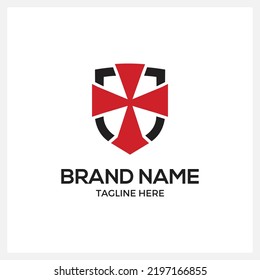 shield medical logo design illustration
