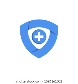 Shield medical logo design template