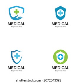 Shield Medical Logo Vector Template