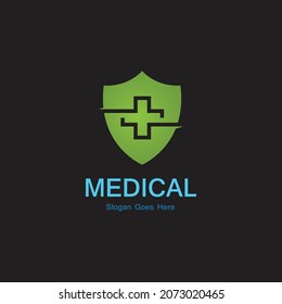 Shield Medical Logo Vector Template