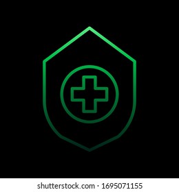 Shield medical nolan icon. Simple thin line, outline vector of medical icons for ui and ux, website or mobile application
