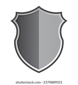 Shield metal vector illustration logo icon clipart