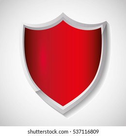 shield metallic finish icon image vector illustration design 