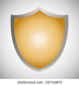 shield metallic finish icon image vector illustration design 