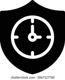 shield meter vector glyph icon