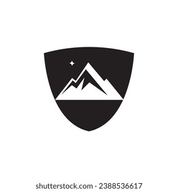 shield mount logo icon design.
