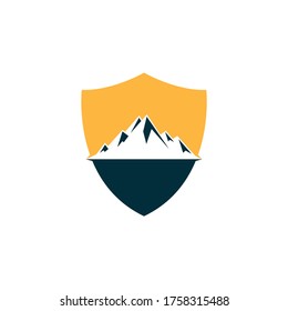 Shield Mountain logo vector illustrations.