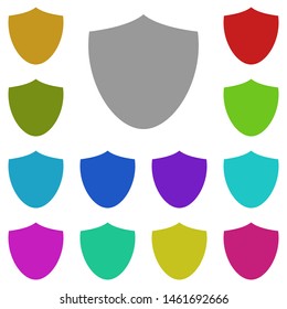 shield multi color icon. Simple glyph, flat vector of web icons for UI and UX, website or mobile application