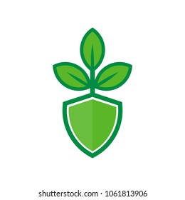 Shield Nature Logo Icon Design