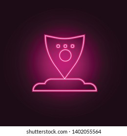 shield neon icon. Elements of Medals set. Simple icon for websites, web design, mobile app, info graphics