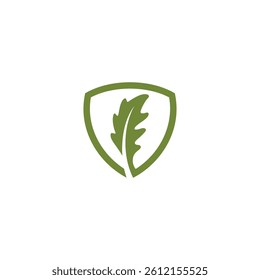 shield oak leaf logo safe, eco-friendly, businesses, educational, institutions, health, wellness, insurance, finance, woodworking.