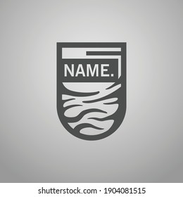 Shield and ocean logo concept