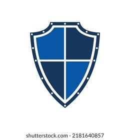 shield old logo vector illustration isolated background