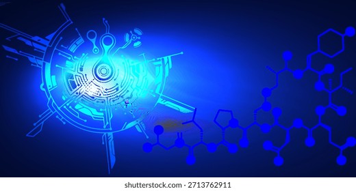 Shield on circuit board. Secure system and network protection technology concept. Cyber security technology futuristic background. Vector illustration design for banner and template.
