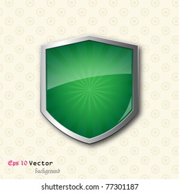 Shield on vintage background