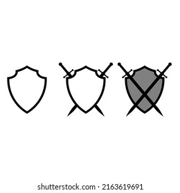 Shield on a white background. Vector illustration